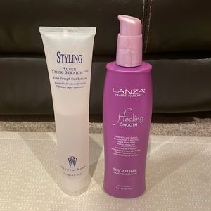 Lanza Straightening Balm + Graham Webb Curl Relaxer